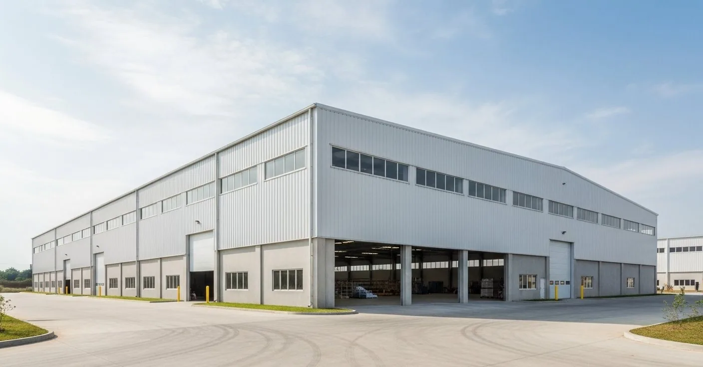 Estrutura de galpão pré-moldado