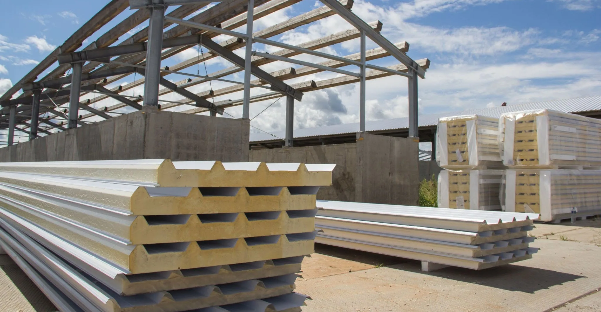 Construção de galpão em estrutura pré-moldada